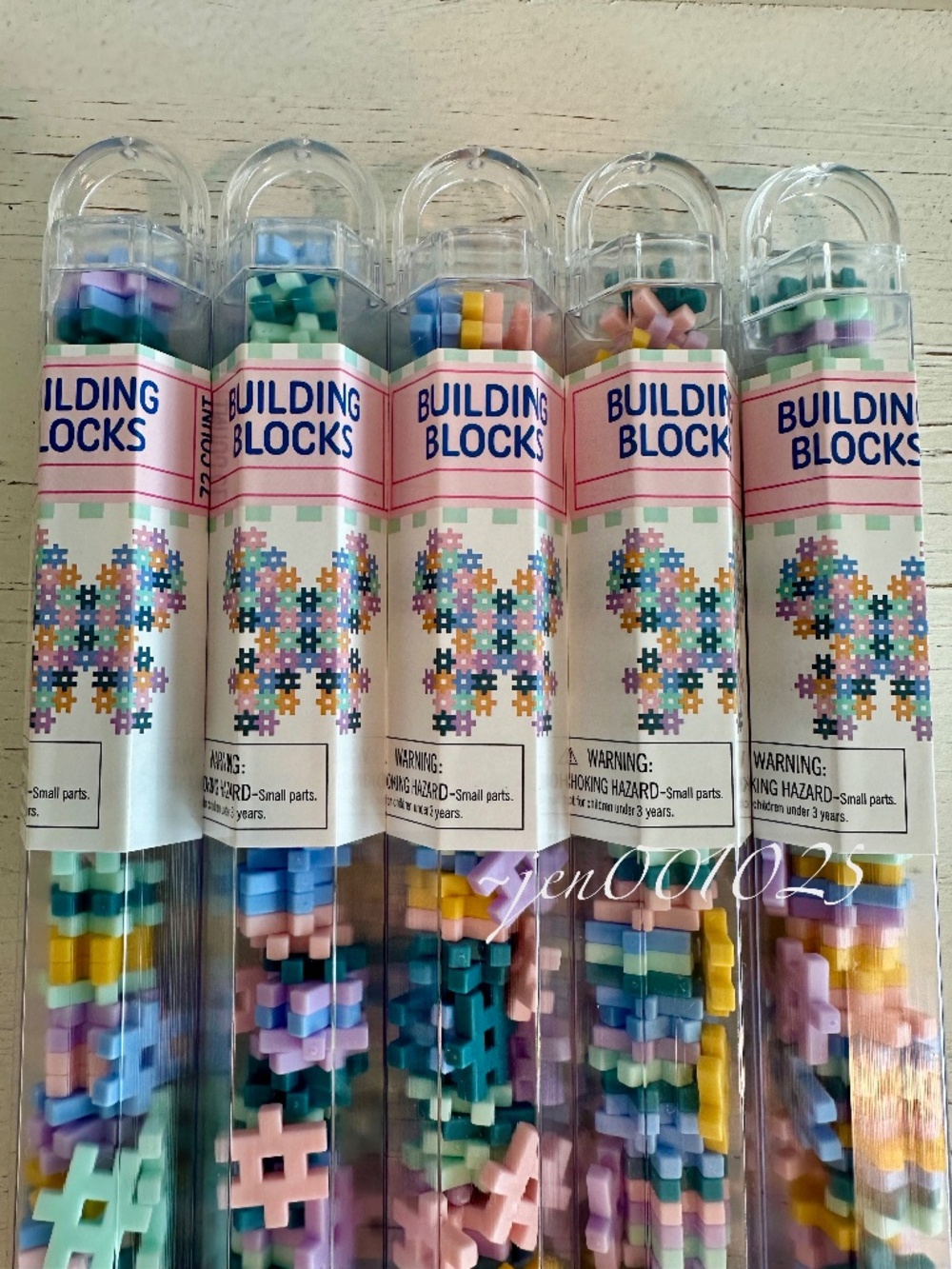 5 Sets Target Hashtag Building Blocks Pastel Colors - Picture 3 of 5